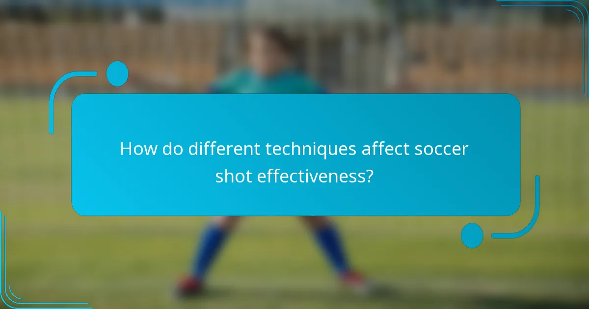 How do different techniques affect soccer shot effectiveness?
