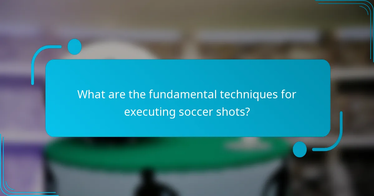 What are the fundamental techniques for executing soccer shots?